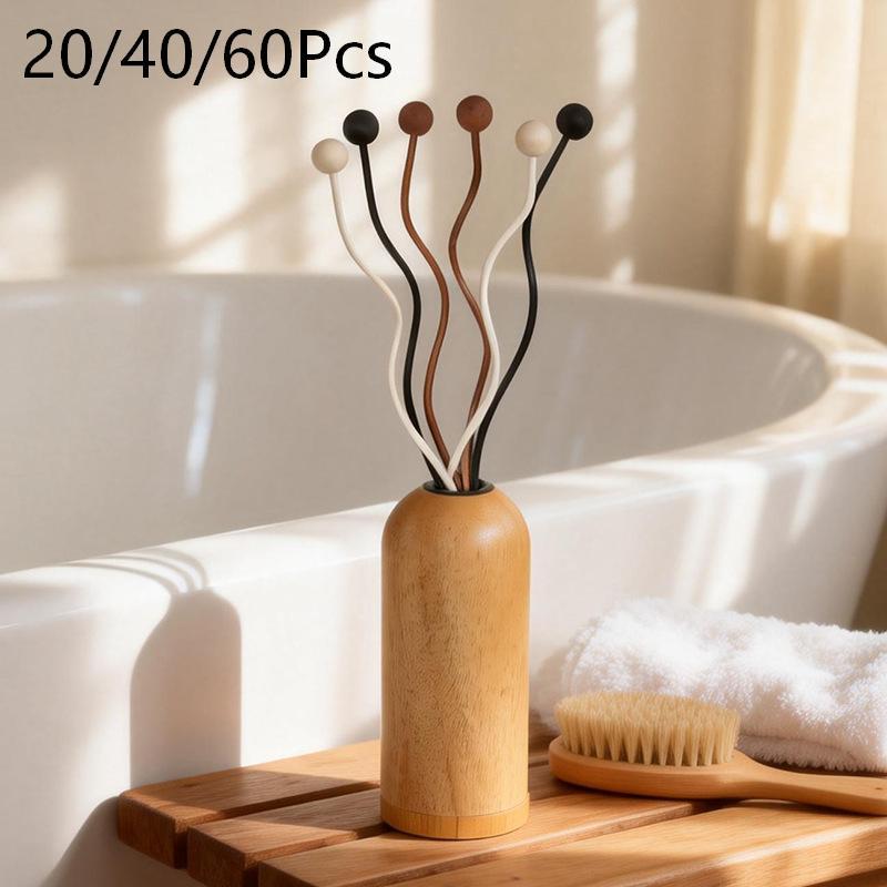 Home Fragrance Reed Diffuser Refill - Wooden Bead Wave Shaped Rattan Reed