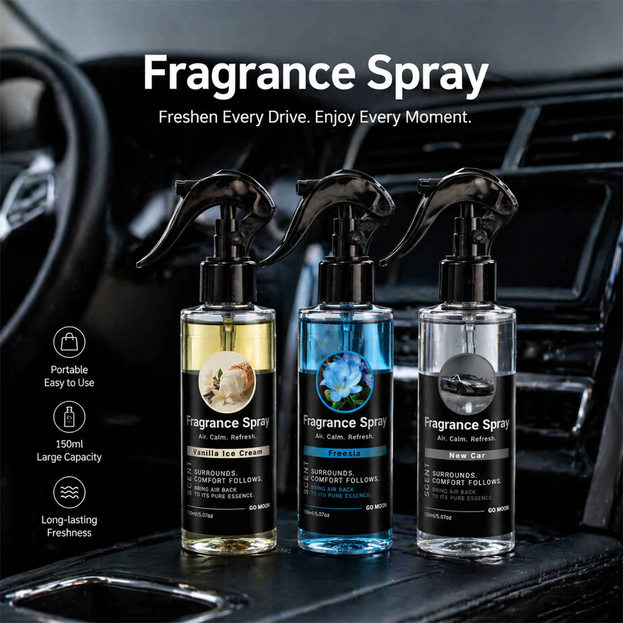 Home Fragrance Janzen - Flower Fruit Scent Car Fragrance Spray,