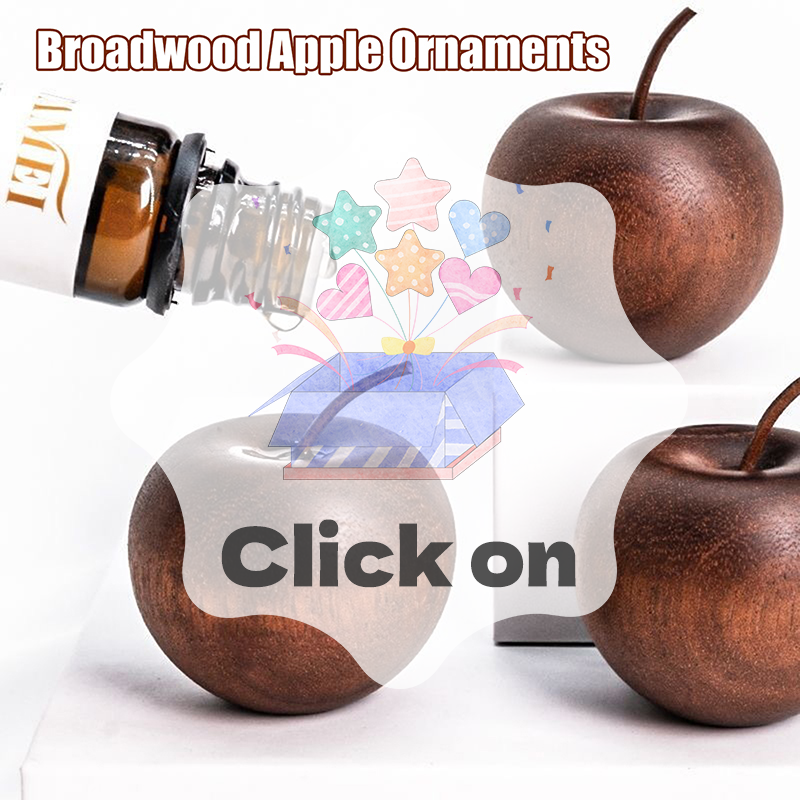 Home Fragrance And Diffuser - 1PCS Of Wooden Apple Shaped Essential