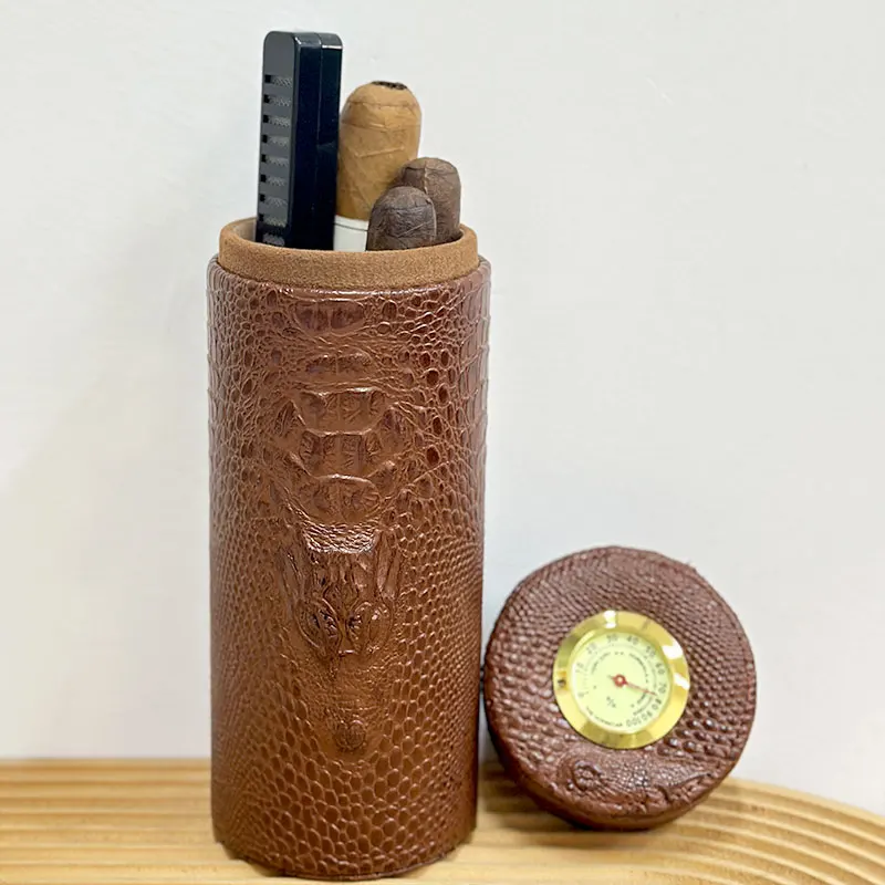 Home Fragrance Maple Walnut - Leather Travel Humidor Cigar Box Cedar
