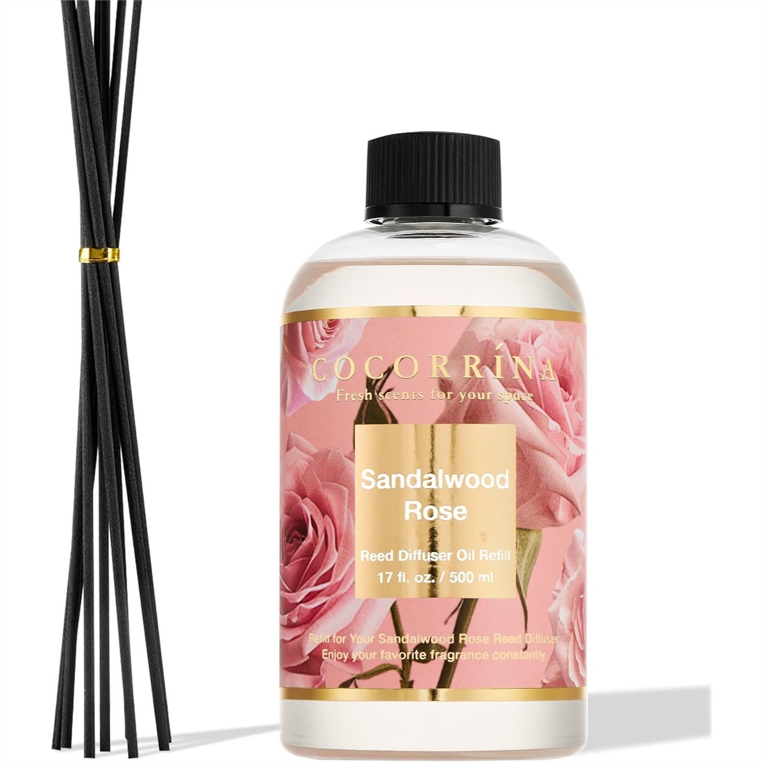 Home Fragrance Reed Diffuser Refill - Sandalwood Rose Reed Diffuser Refill 17oz