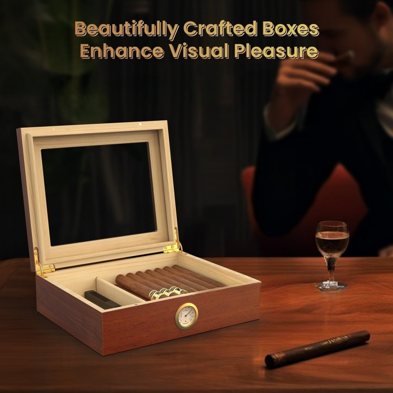 Cigar Humidor Box Cigar Case w - Home Fragrance Maple Walnut のレビューと価格