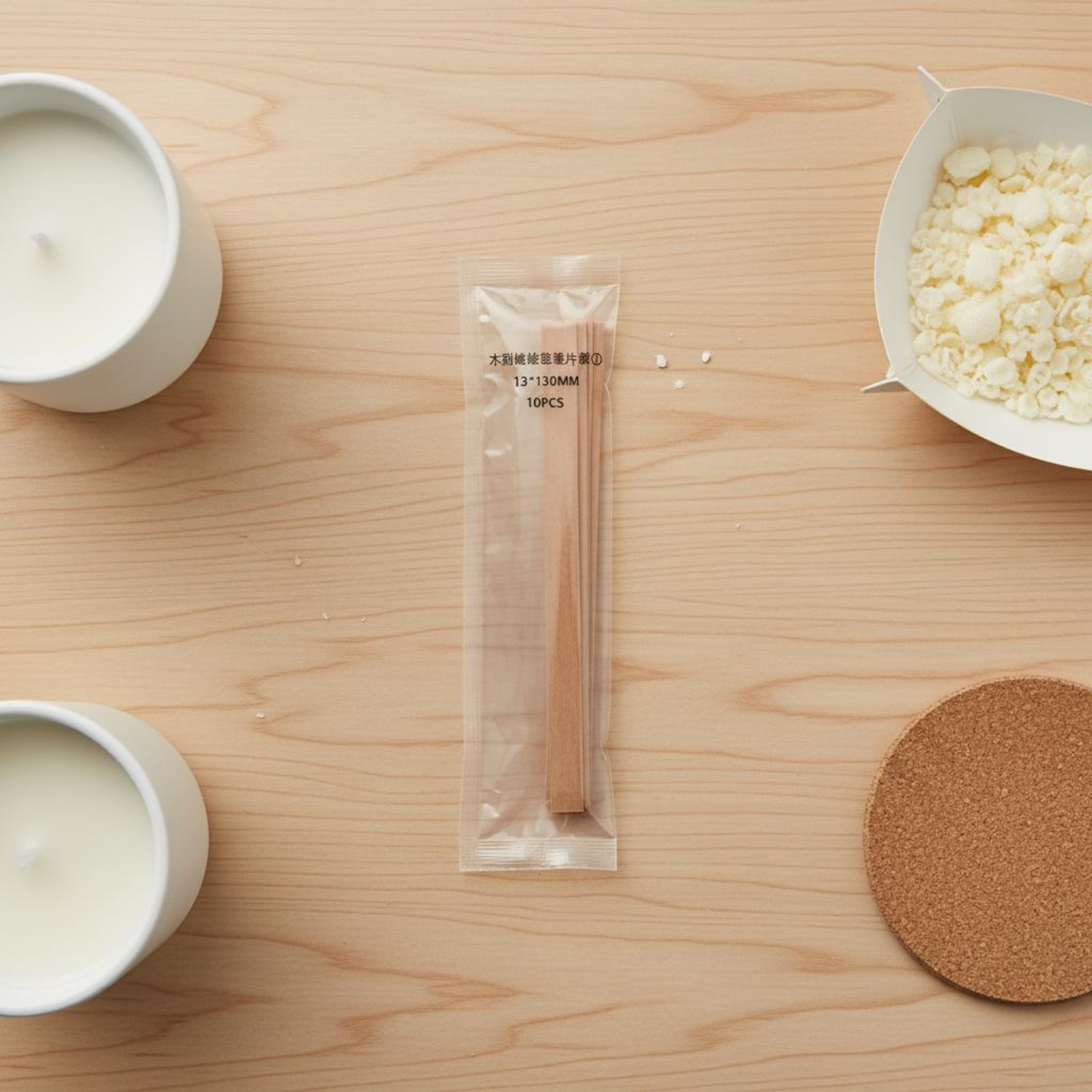 10 Pieces Wooden Candle Wicks  - Wooden Wick Candle のレビューと価格