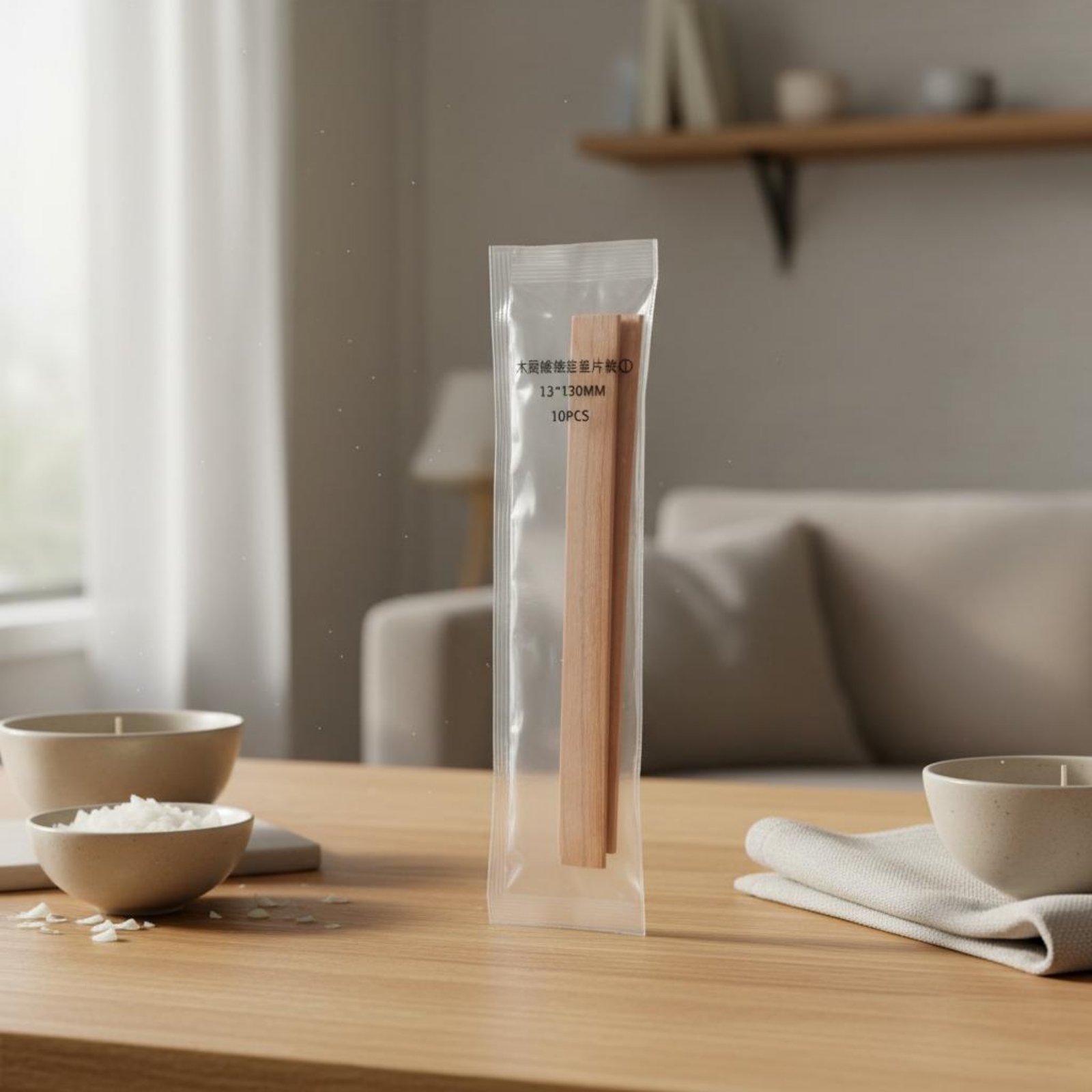 10 Pieces Wooden Candle Wicks  - Wooden Wick Candle のレビューと価格