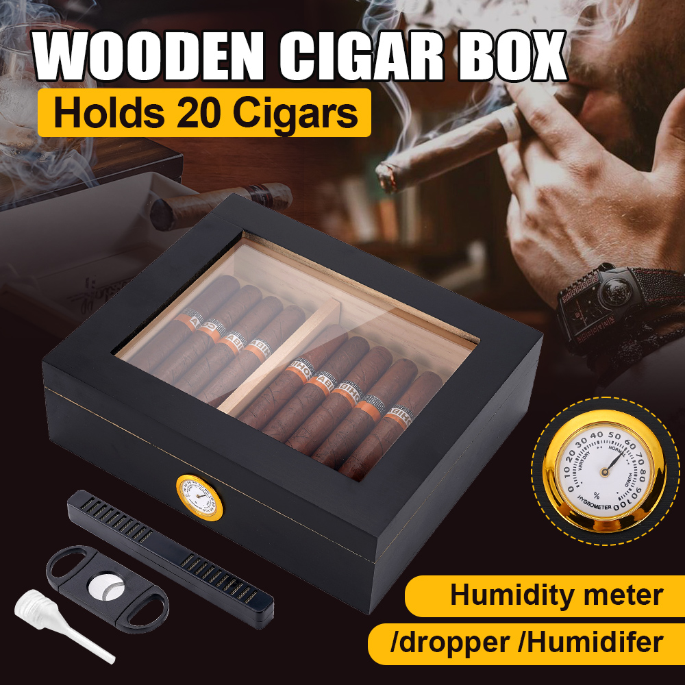20-30 Cigar Humidor Cedar Wood - Home Fragrance Maple Walnut のレビューと価格