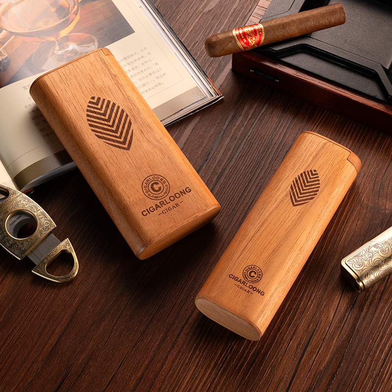 Cedar Wood Cigar Case Humidor  - Home Fragrance Maple Walnut のレビューと価格