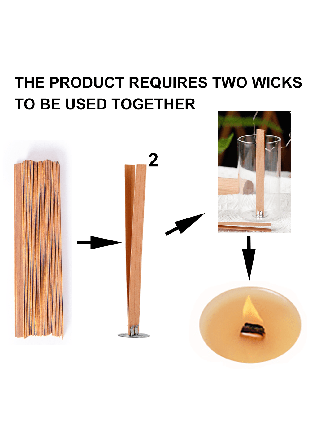 40Pcs Smokeless Cherry Wood Ca - Wooden Wick Candle のレビューと価格