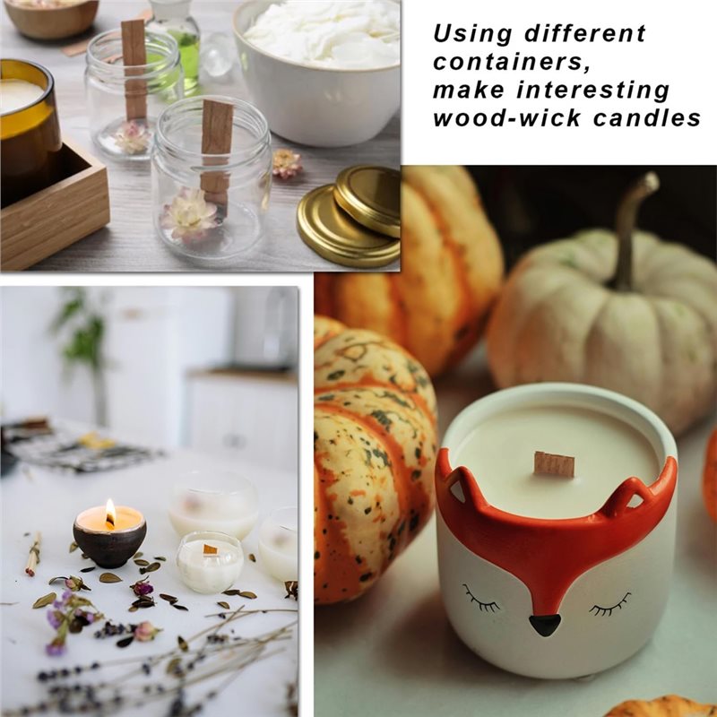 100Pcs Premium Wooden Candle W - Wooden Wick Candle のレビューと価格
