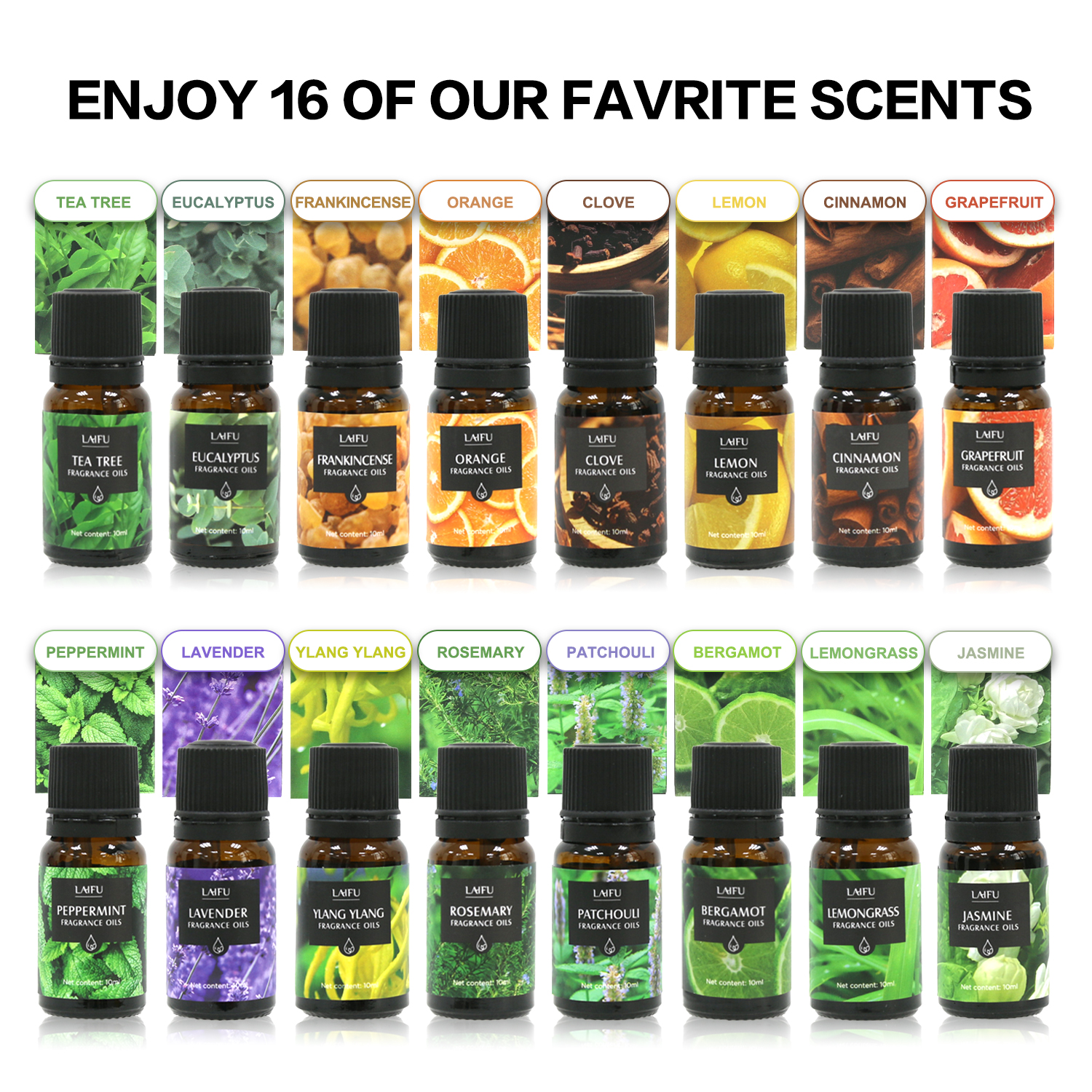 16x10ml Essential Oils Set for - Home Fragrance Liquid のレビューと価格