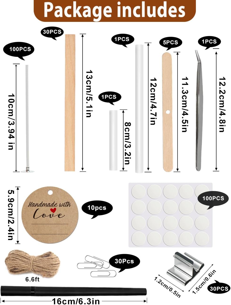 130 Pcs Candle Making Kit: Cot - Wooden Wick Candle のレビューと価格