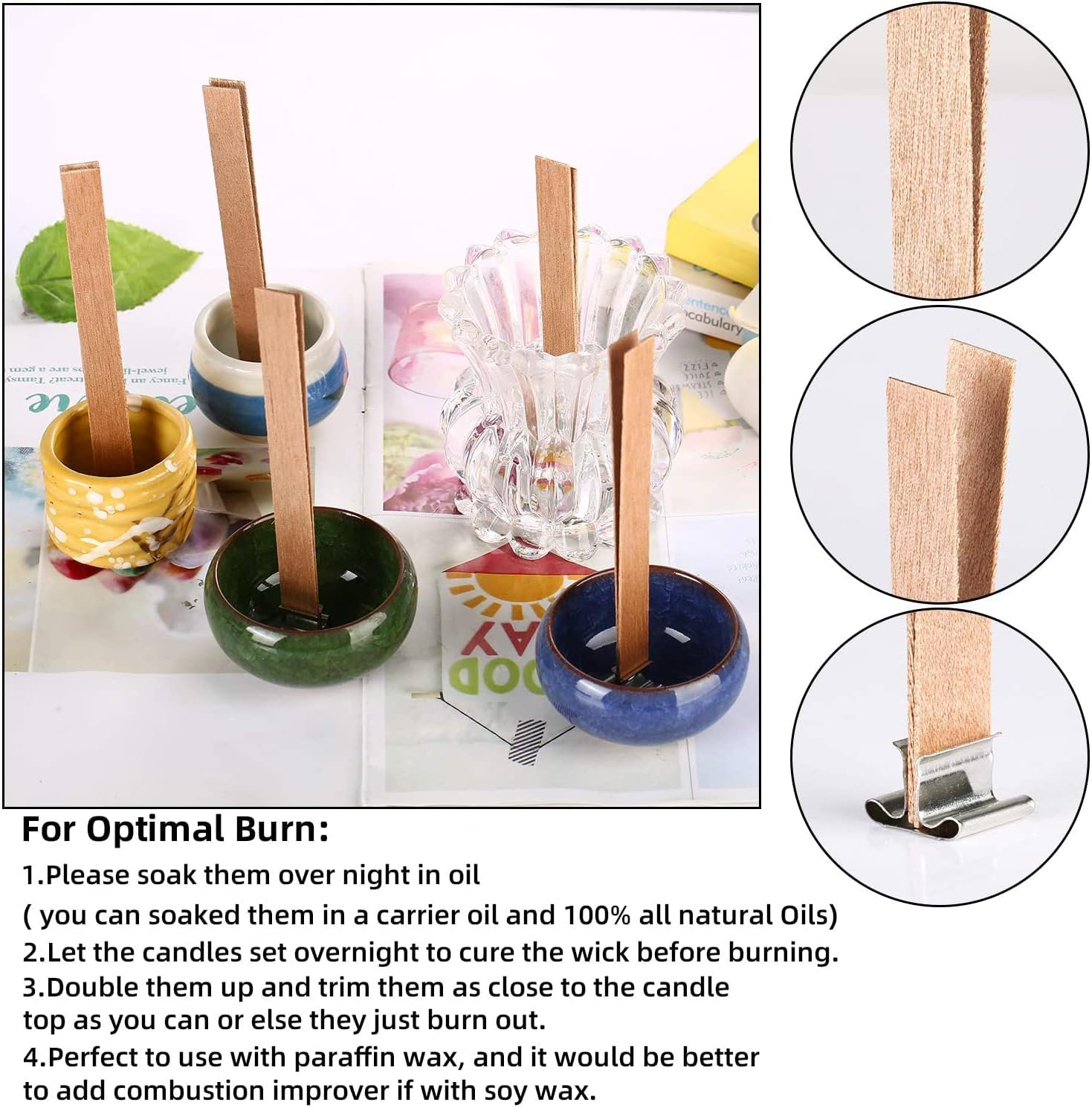 10-100PCS Scented Candle Wood  - Wooden Wick Candle のレビューと価格