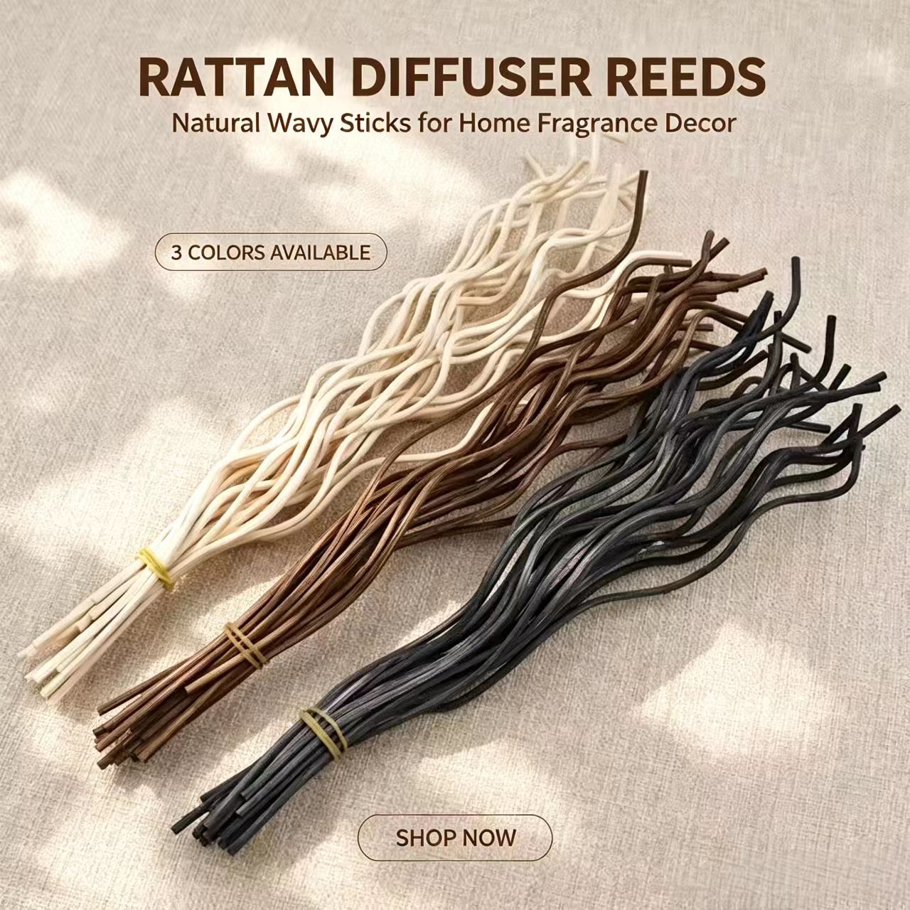20Pcs Long Wavy Rattan Reed Di - Home Fragrance Reed Diffuser Refill のレビューと価格