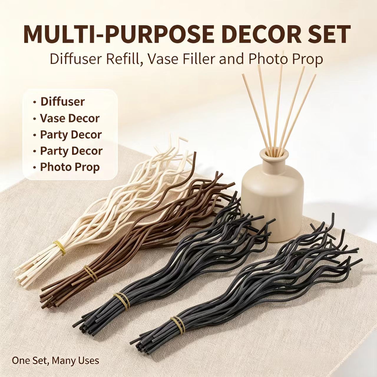 20Pcs Long Wavy Rattan Reed Di - Home Fragrance Reed Diffuser Refill のレビューと価格
