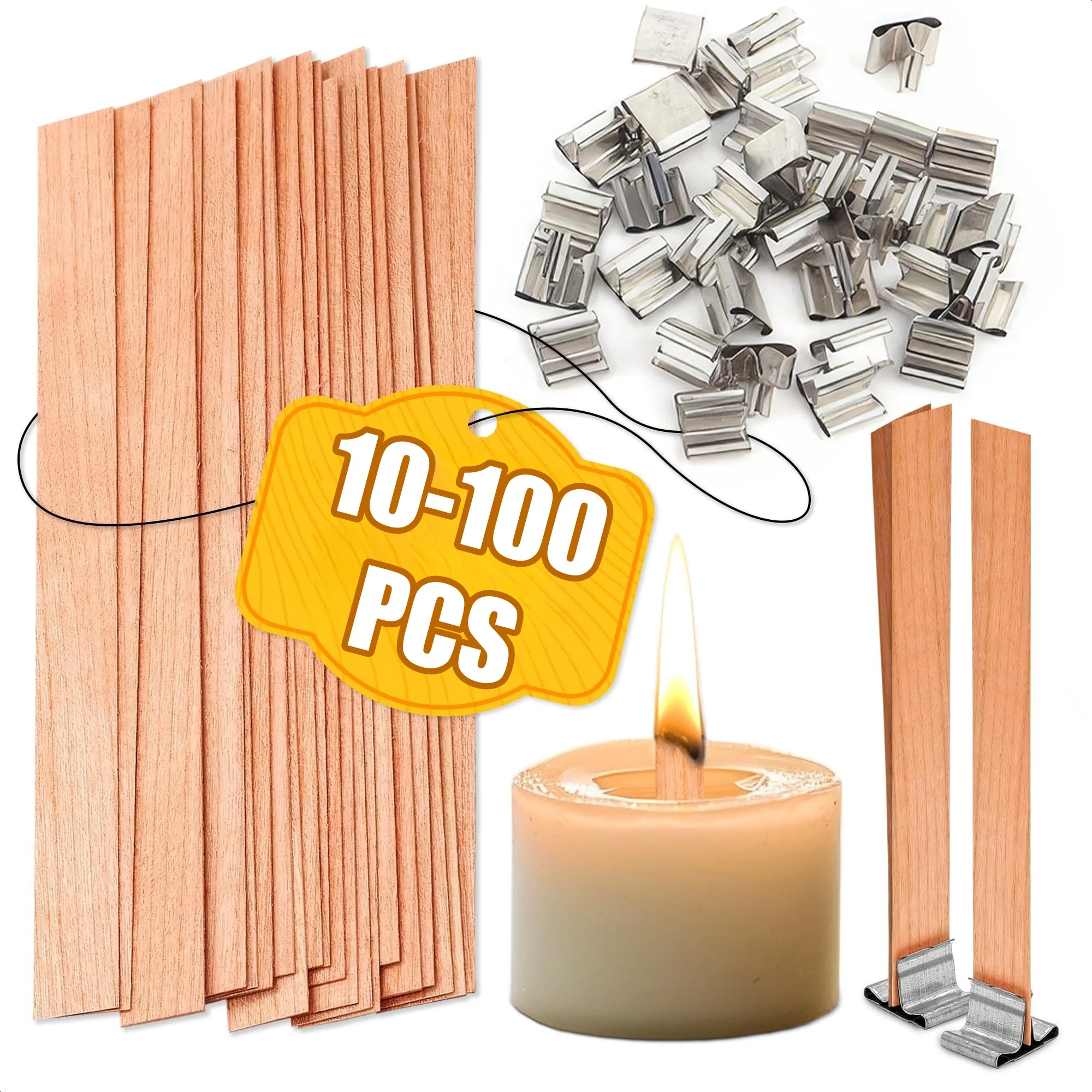 Handmade Soy Wax Candle Wooden - Wooden Wick Candle のレビューと価格