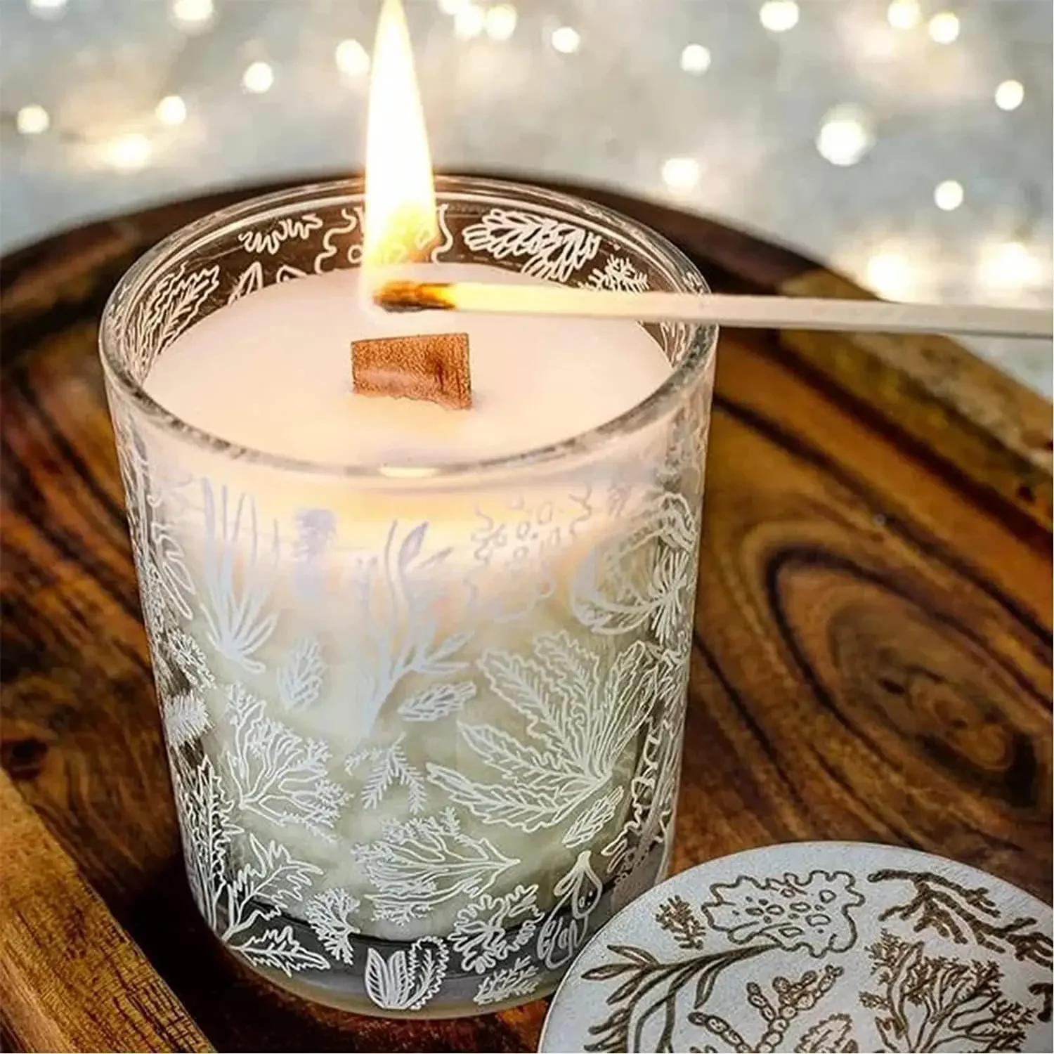 Handmade Soy Wax Candle Wooden - Wooden Wick Candle のレビューと価格