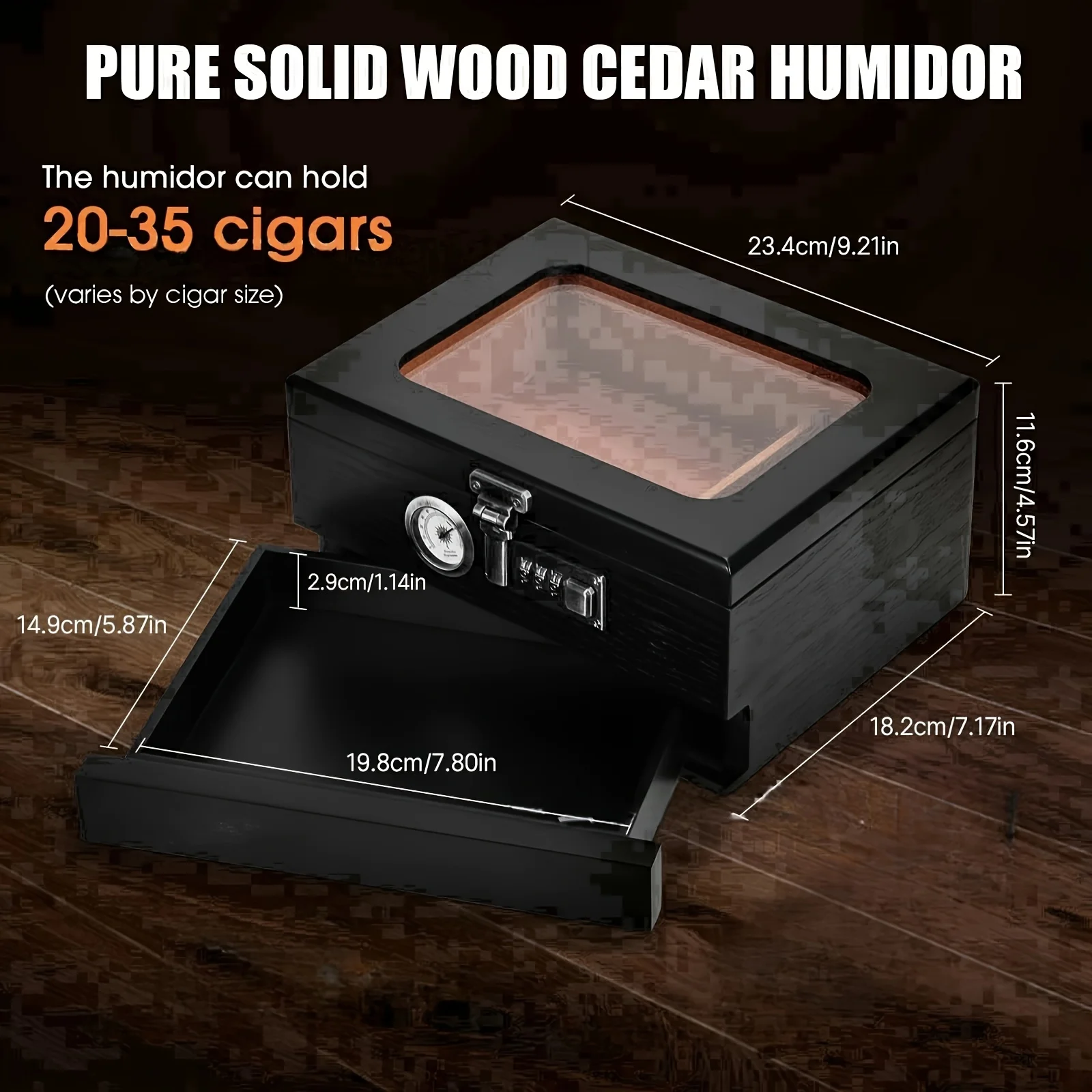 Snow-cedar wood cigar humidor, - Home Fragrance Maple Walnut のレビューと価格