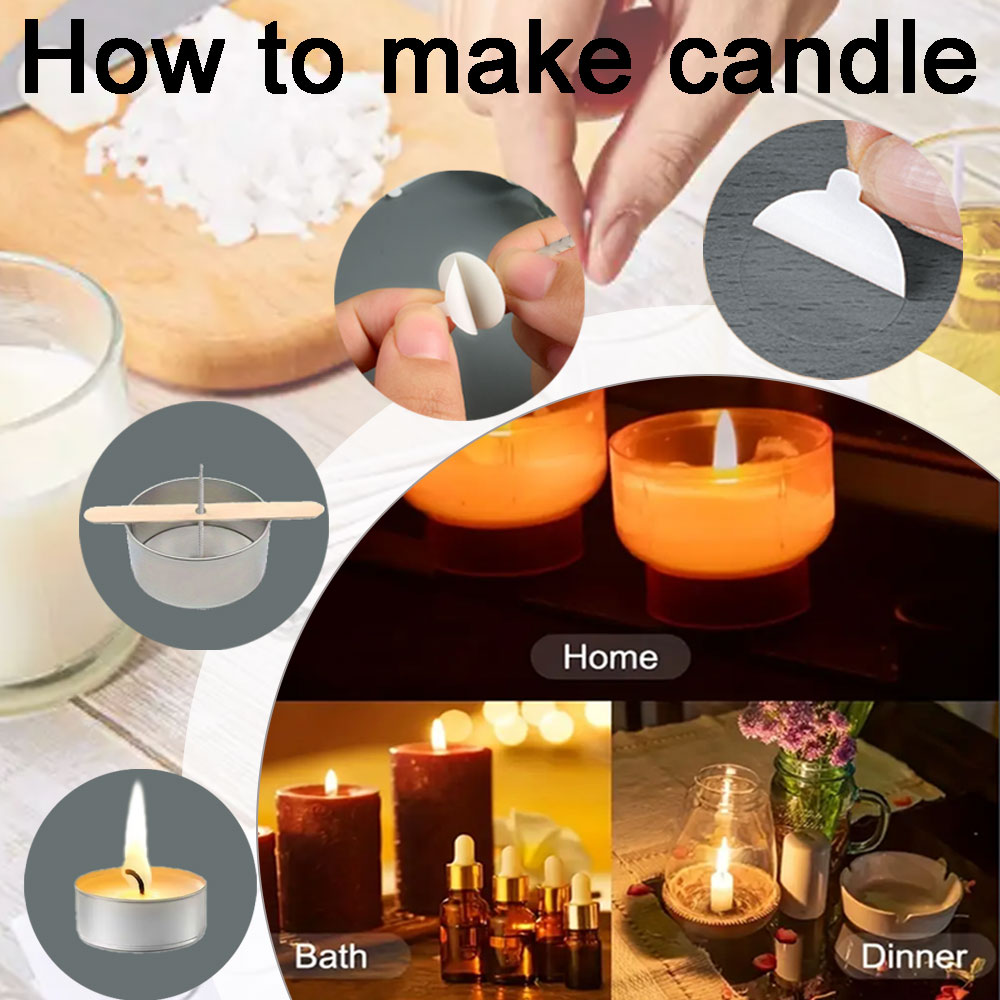 55pcs Flower Candle Wick Wood  - Wooden Wick Candle のレビューと価格