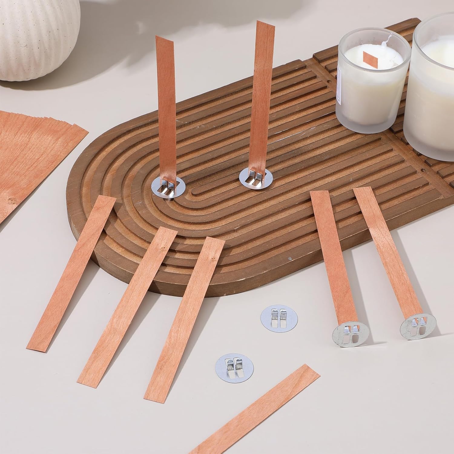 60Pcs Wood Wicks for Candles M - Wooden Wick Candle のレビューと価格