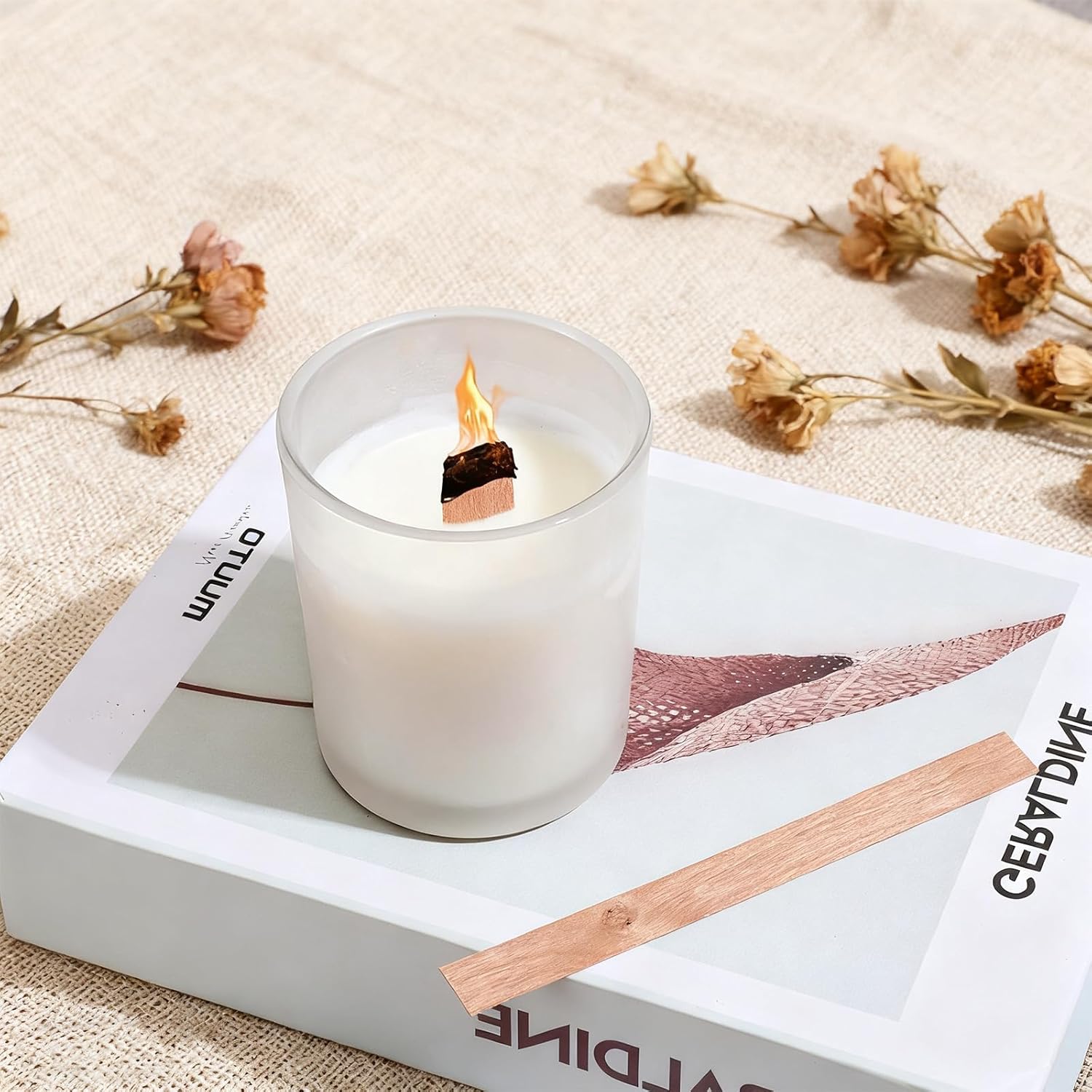 60Pcs Wood Wicks for Candles M - Wooden Wick Candle のレビューと価格