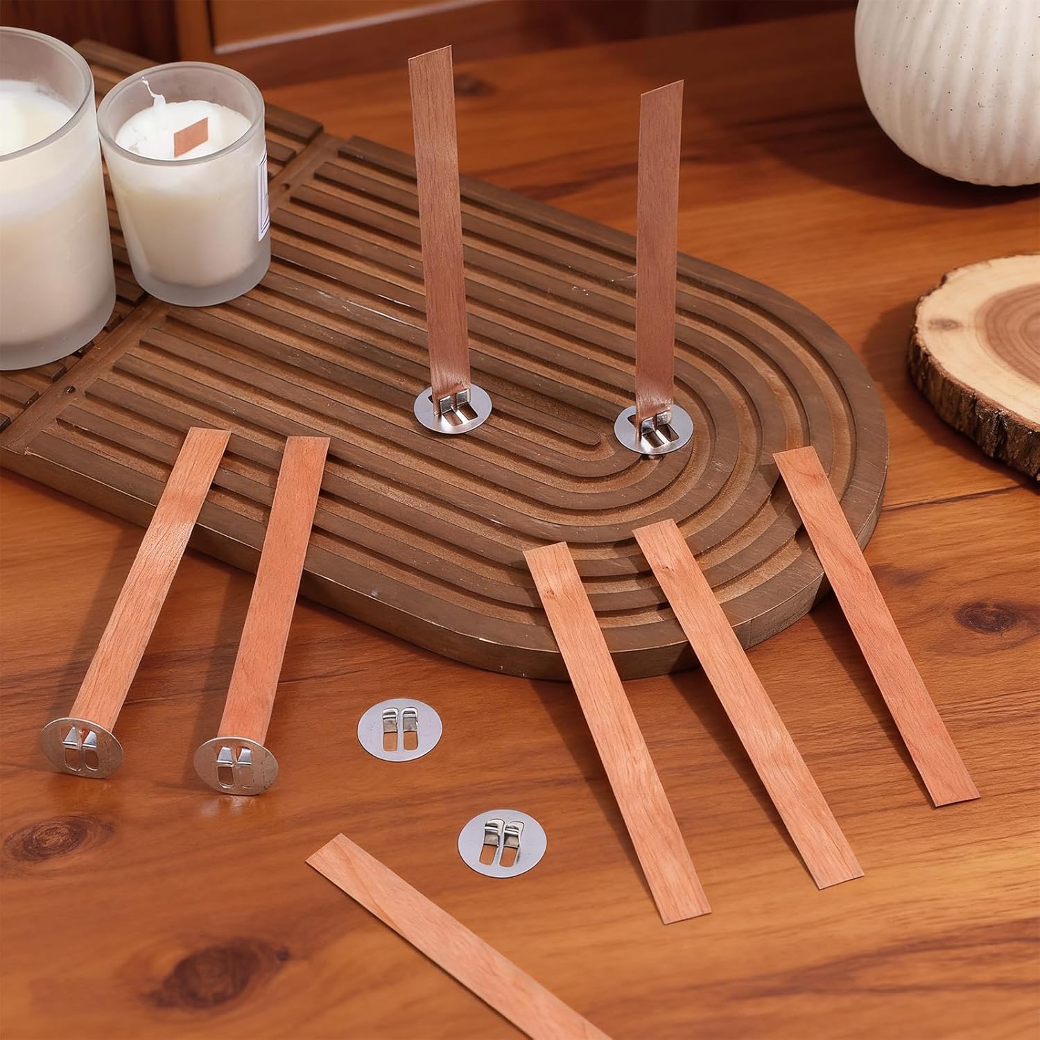 60Pcs Wood Wicks for Candles M - Wooden Wick Candle のレビューと価格