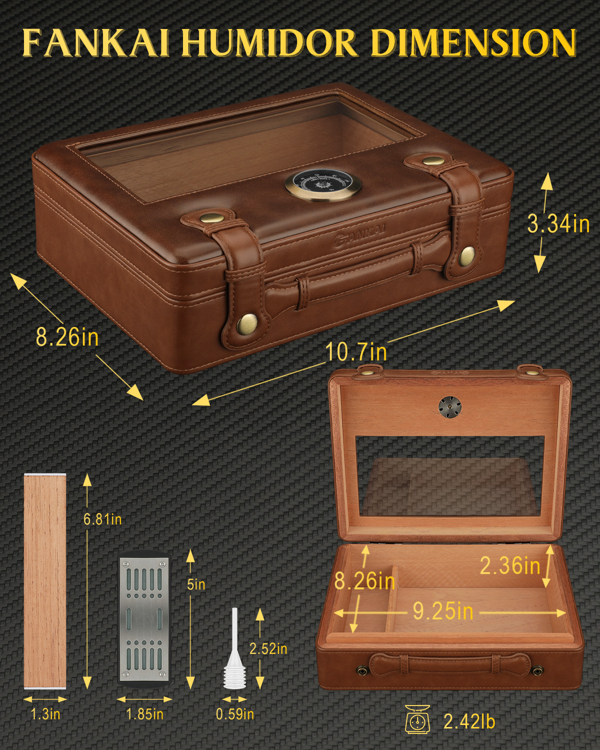 Cigar Humidor,Travel Cigar Hum - Home Fragrance Maple Walnut のレビューと価格