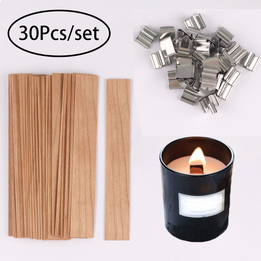 30pcs Wooden Candle Wicks Cand - Wooden Wick Candle のレビューと価格
