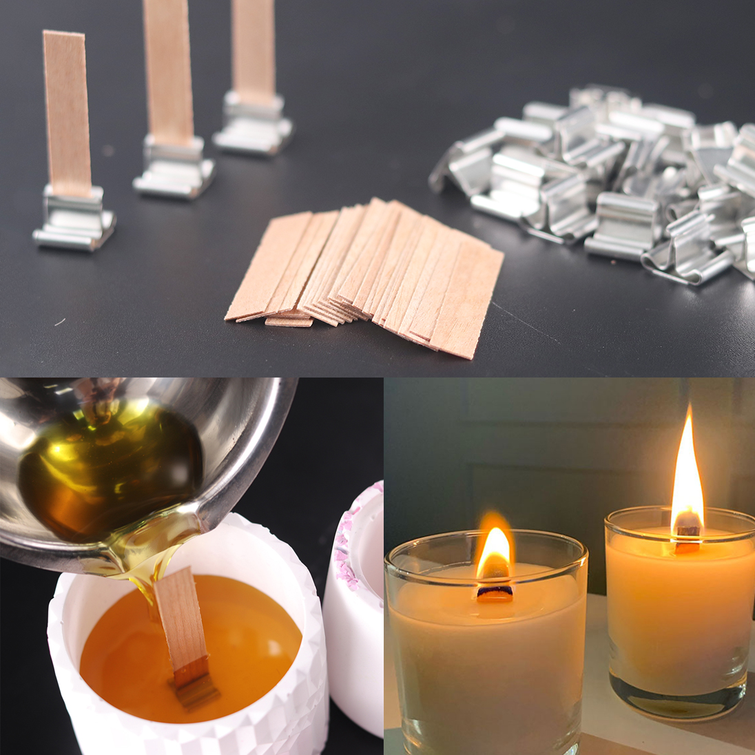 30pcs Wooden Candle Wicks Cand - Wooden Wick Candle のレビューと価格