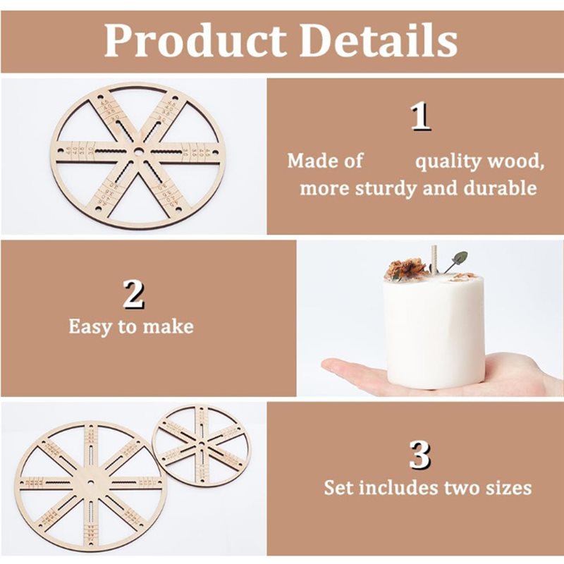ABUI-Wick Holders 2Pcs Wick Ce - Wooden Wick Candle のレビューと価格