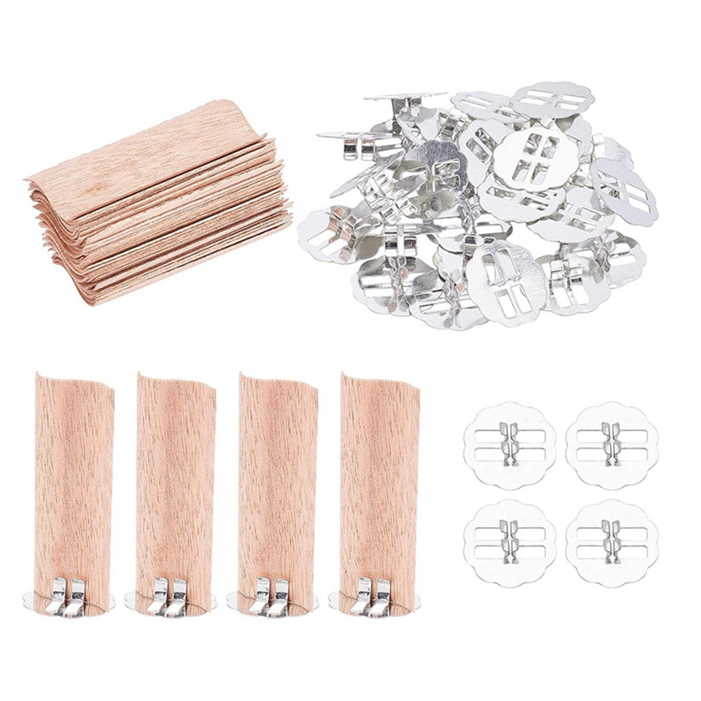 10 Pcs Flame Shaped Natural Wo - Wooden Wick Candle のレビューと価格